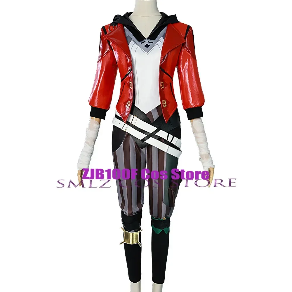 Vi Cosplay jeu LOL Arcane Costume Piltover Enforcer tenue Vi uniforme rouge perruque Costume Halloween carnaval jeu de rôle accessoires femme