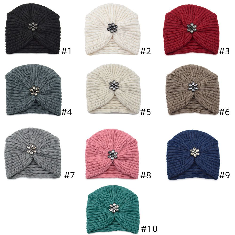 Chapeau chaud tricoté pour femmes, couleur unie, couvre-chef musulman, cyclisme en plein air, garde au chaud, accessoires pour cheveux, offre spéciale