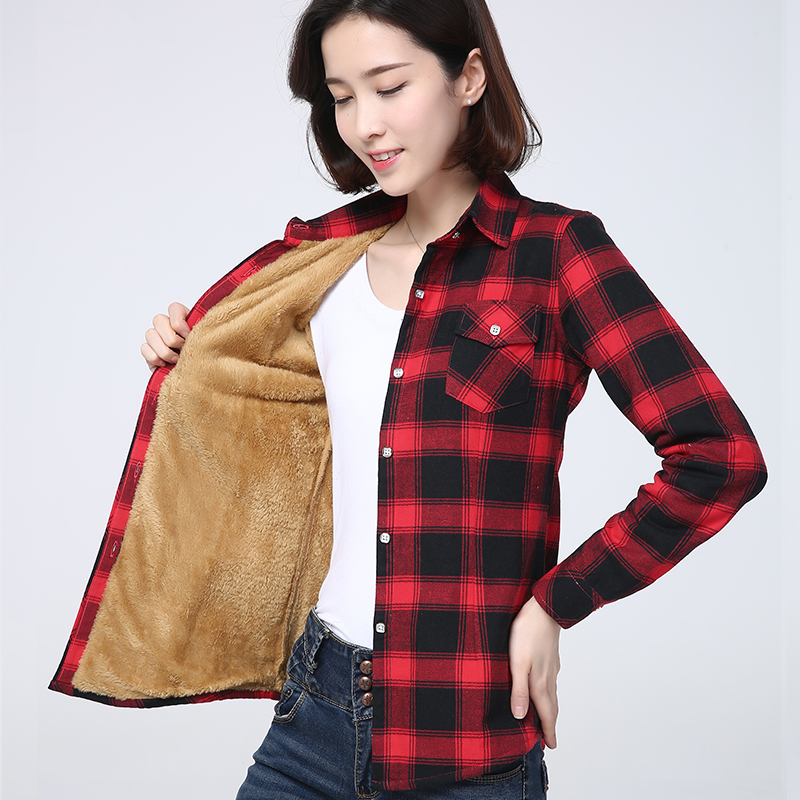 2025 hiver nouveau femmes chaud chemise à carreaux manteau décontracté polaire velours Plus veste épaisse hauts collège Style femme vêtements d'extérieur
