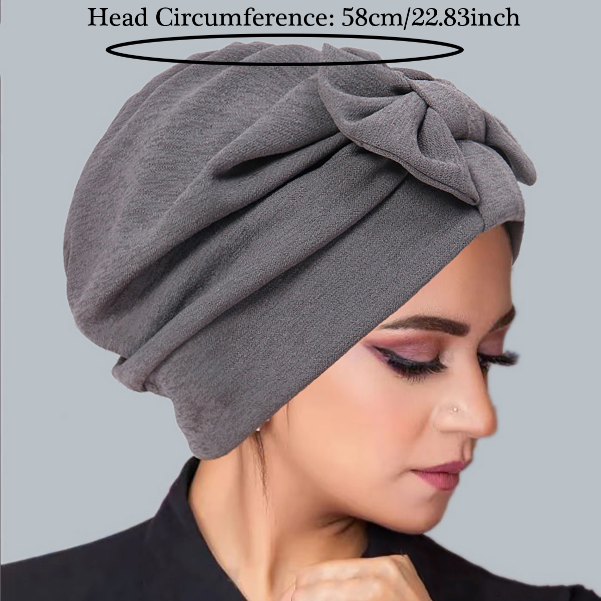 Nouveau nœud femmes Hijab couleur unie musulman dames Turban Bonnet doux élastique tête enveloppement foulard chapeaux indiens