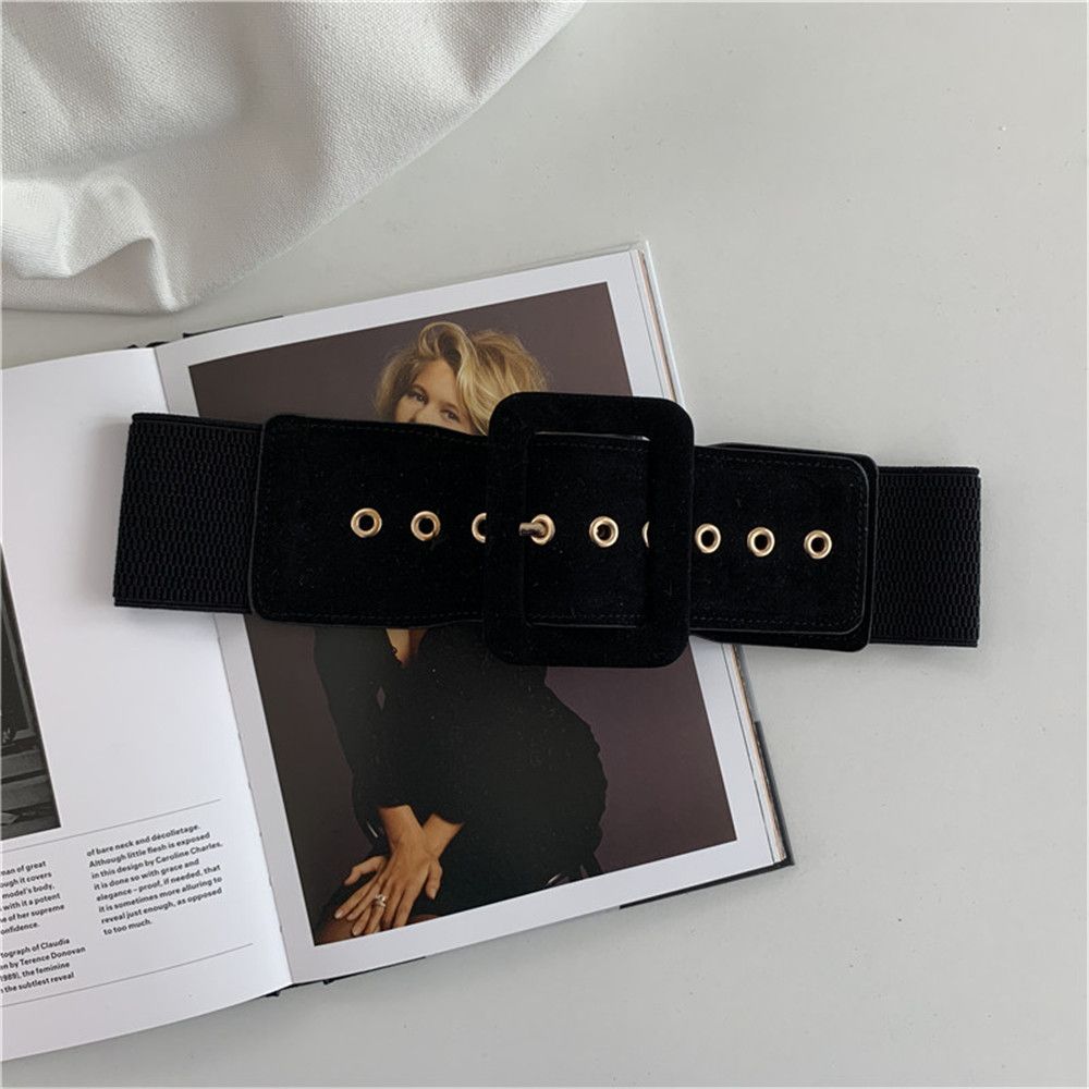 Ceinture extensible pour femmes, large, boucle en métal, bracelet en cuir, accessoires pour vêtements féminins, vêtements et accessoires de taille pour robe