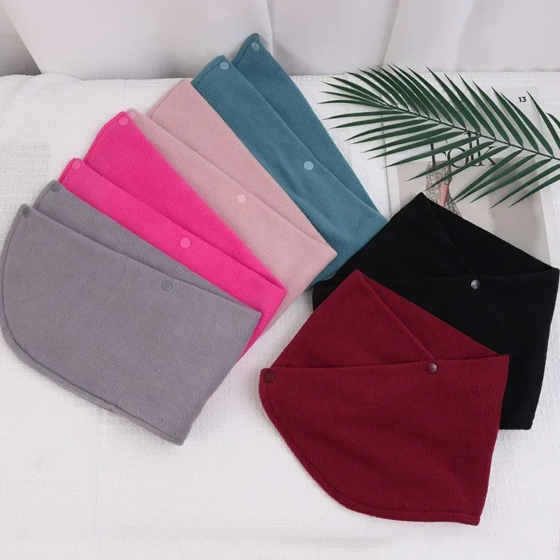 Nouveau agneau polaire pour femmes foulards hiver chaud faux col écharpe en peluche bavoir Snood femme coupe-vent enveloppement cou Protection polaire