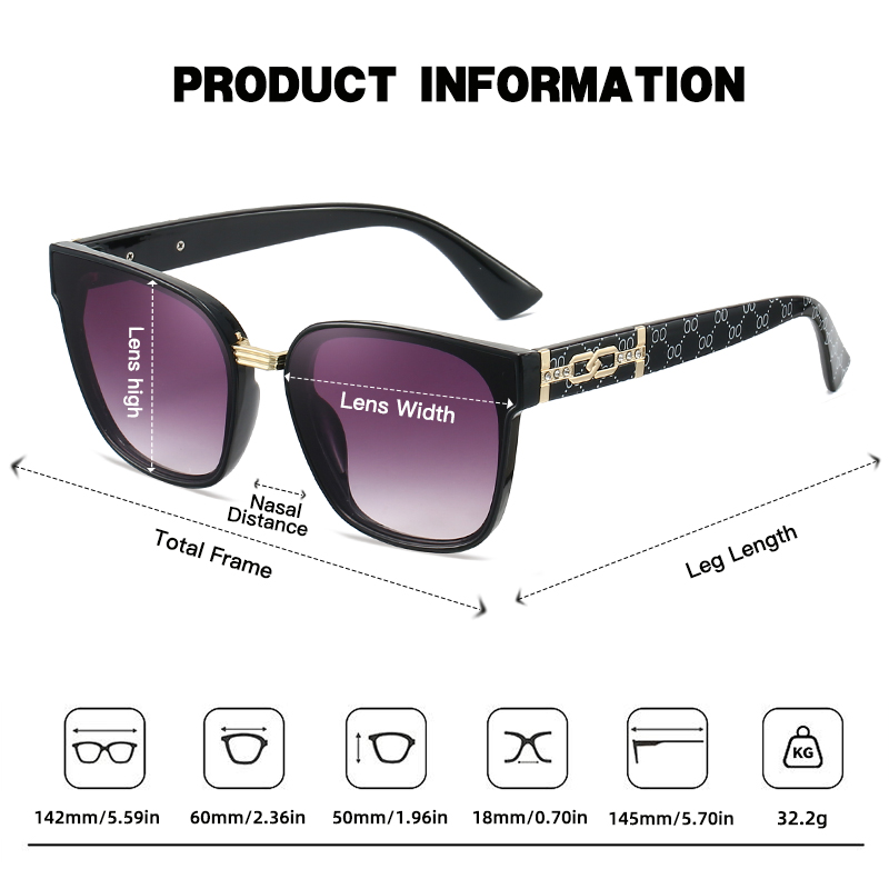 RUISIMO exquis carré lunettes de soleil femmes hommes Simple marque de mode lunettes de soleil conduite voyage trajet mâle femme lunettes UV400