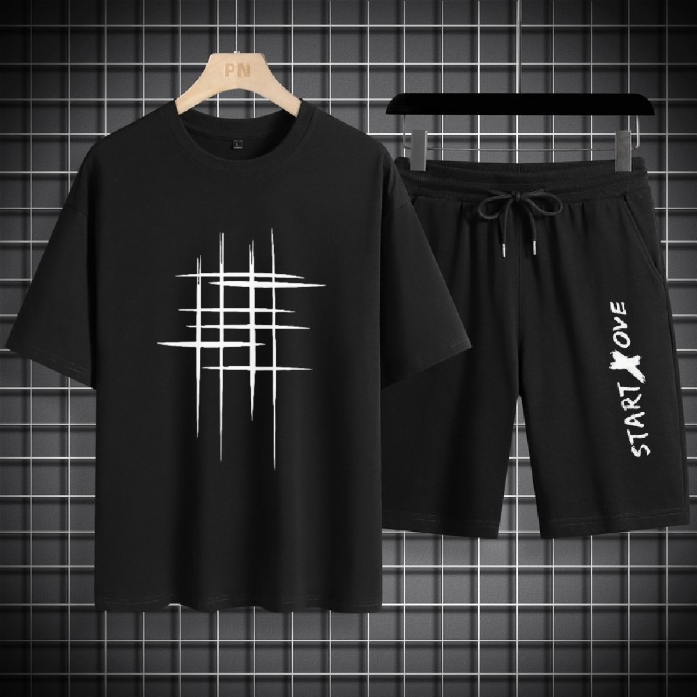 Ensembles Homme Été 2025 – T-shirts à Manches Courtes Légers et Shorts – Tenue Décontractée Homme Séchage Rapide pour le Sport et le Jogging