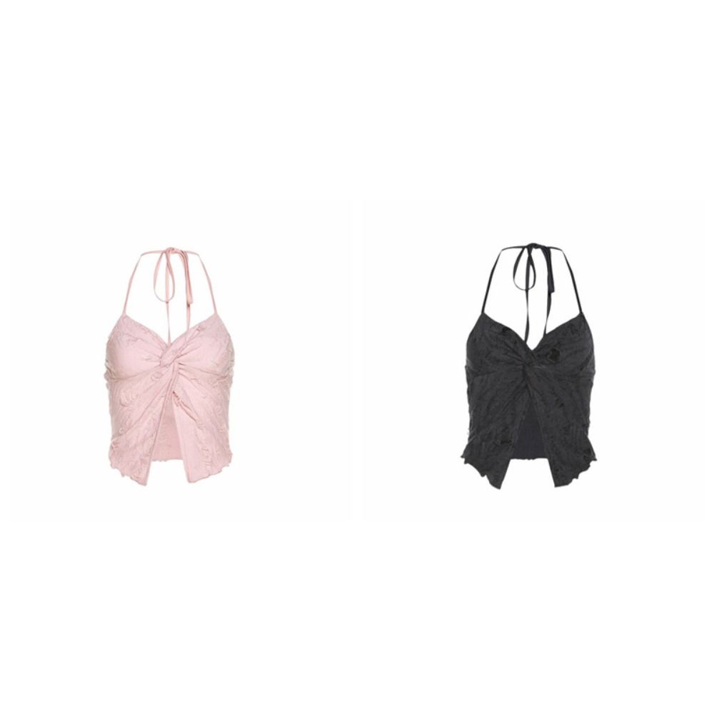 Élégant débardeur dos nu Y2K d'été, style Ins, en crochet ajouré à motif floral, pour femme, idéal pour la plage et le bord de mer