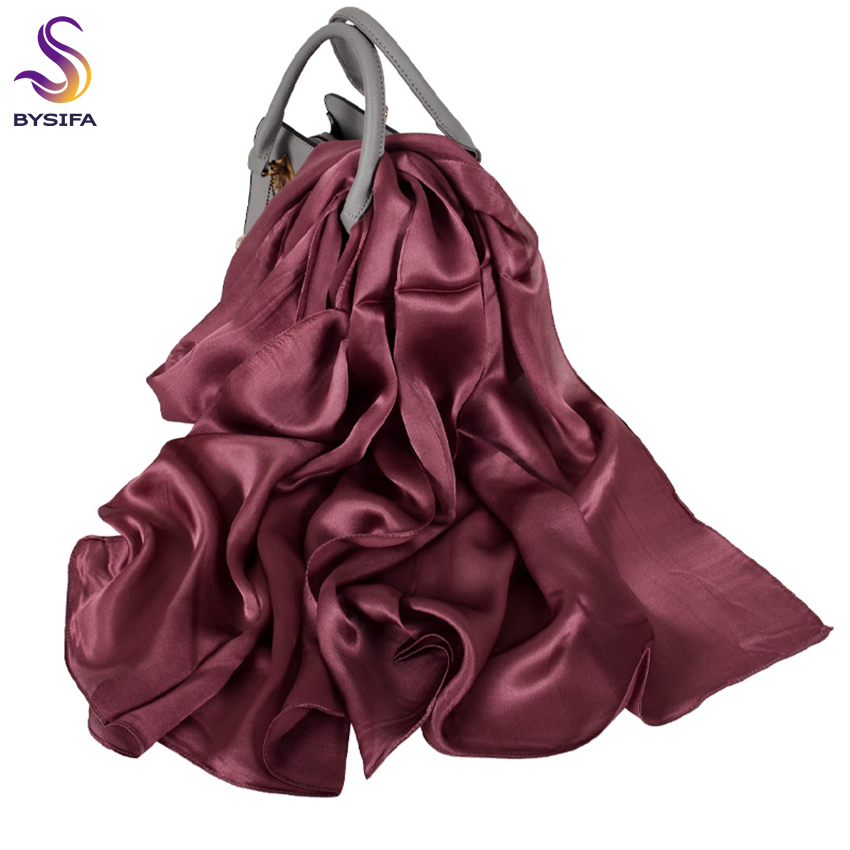 [BYSIFA] foulard en soie verte Pure châle femmes mode luxe Georgette soie longues foulards dames marque foulard Cape180 * 70 cm