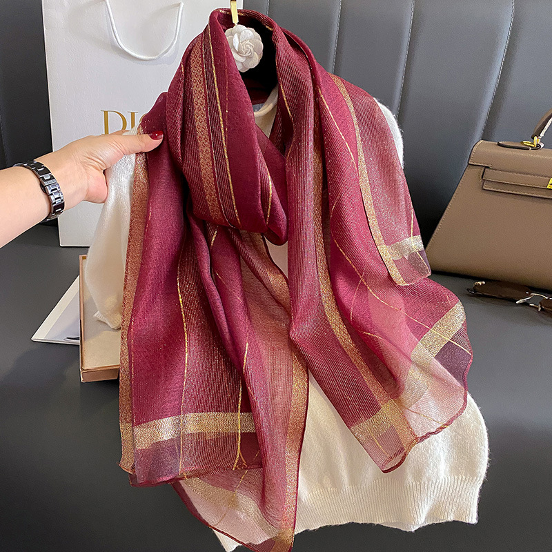 Longue écharpe de luxe pour femmes, Hijab élégant pour dames, pour voyage, plage, tache douce, châle, Imitation soie, printemps
