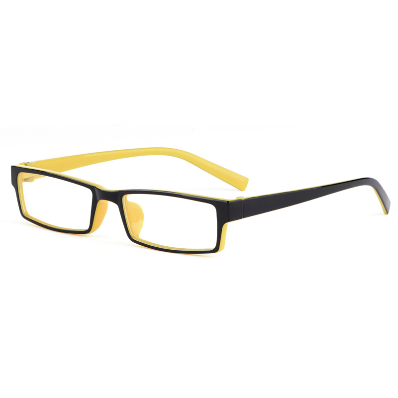 TR90 Petites lunettes carrées, montures optiques à visage mince, design unisexe à jante complète, lunettes minimalistes légères, ajustement confortable et tendance