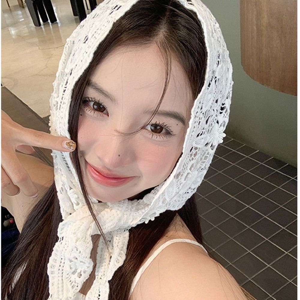 Rétro faux col dentelle châle blanc cape dentelle Triangle écharpe écharpe accessoires enveloppes hanche écharpe femme