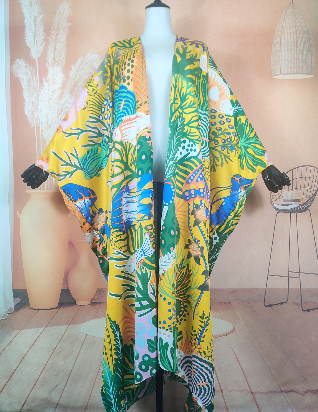 Kimonos Musulmans du Moyen-Orient pour Femmes, Cartographie d'Été, Grande Taille, Africain, Riche, Boho, Long Cardigans, Natation, Couvrir pour les Vacances