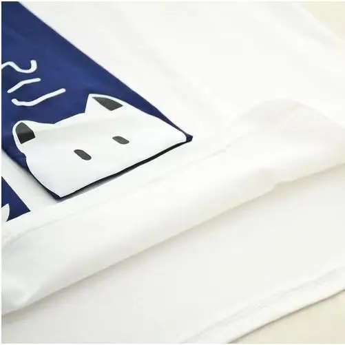 T-shirts graphiques Kawaii Kitty pour femmes, anime Harajuku, haut étudiant mignon, t-shirt à manches courtes, vêtements d'été, mode coréenne