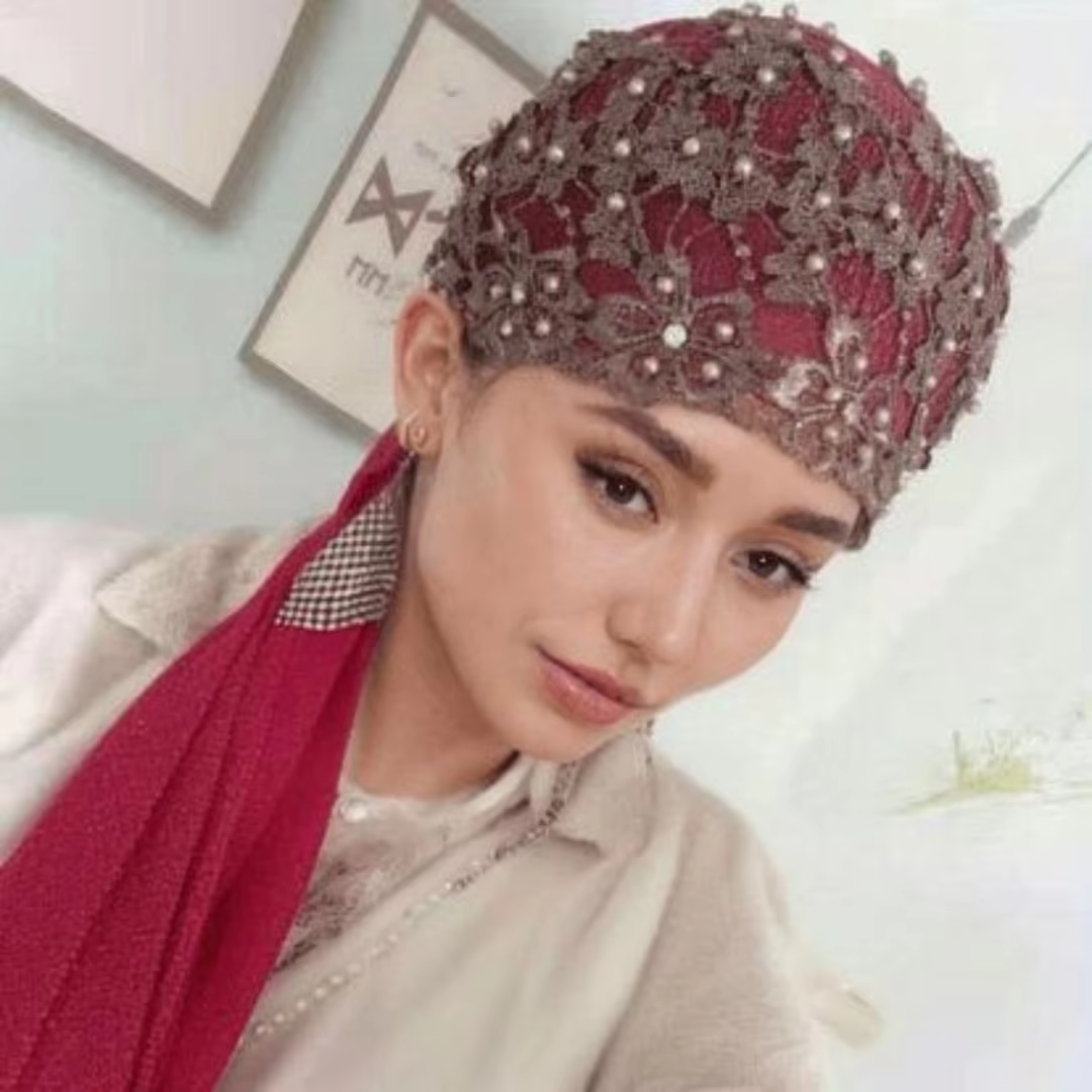 Chapeaux à perles islamiques pour femme, Hijab musulman, Bandeau, Foulard instantané, Hijab, Turban islamique, Bandana élégant