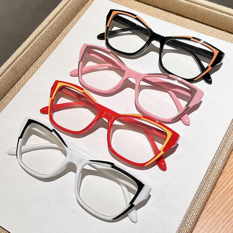 Lunettes de lecture élégantes pour femmes - Design color block tendance, anti-lumière bleue, puissance de 1,0 à 4,0