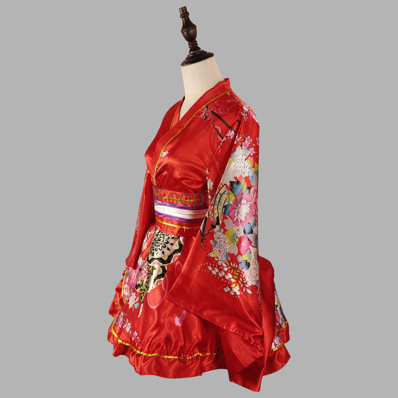 Costume traditionnel japonais, robe Kimono pour femmes, Sakura Yukata Haori japonais Kawaii pour filles, Costumes de spectacle sur scène Cosplay Anime