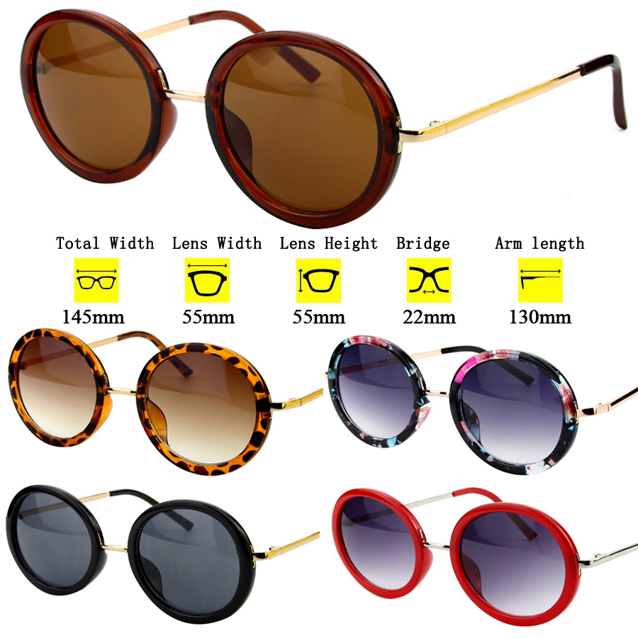 Lunettes de soleil rondes pour femmes et hommes, nouvelle collection de luxe, design rétro, pour la conduite et les voyages, monture cercle vintage, unisexe, 5 couleurs