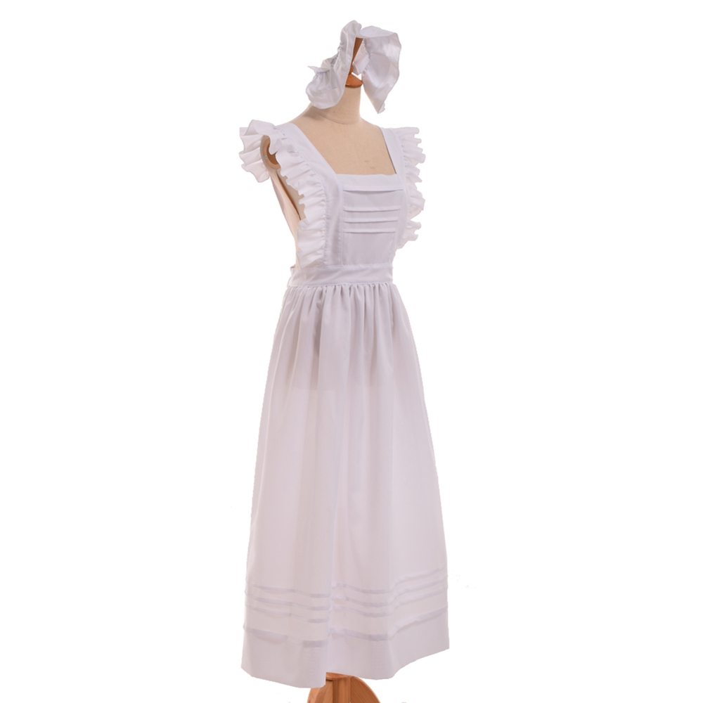Costumes de femme de chambre Cosplay pour femmes, Style victorien édouardien, servante britannique, tablier de femme de ménage en coton avec casque