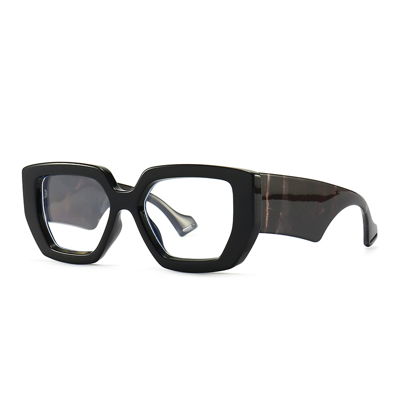 Lunettes carrées tendance pour femmes, grandes montures, colorées, transparentes, épaisses, de qualité féminine, avec monture