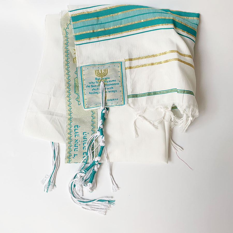 Jedaica Tallit Châle Israël Talit écharpe avec Talis Bag Polyester Wraps Prière 50x180cm