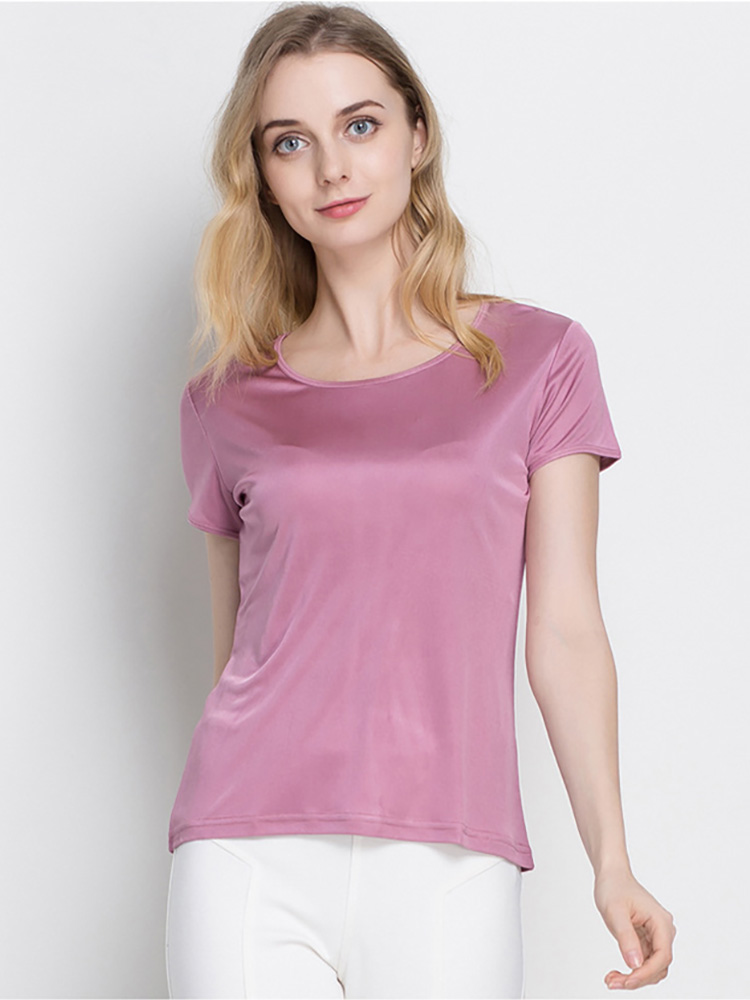 SuyareplWoman-T-shirt à manches courtes et col rond pour femme, simple et solide, couleur noire et blanche, été