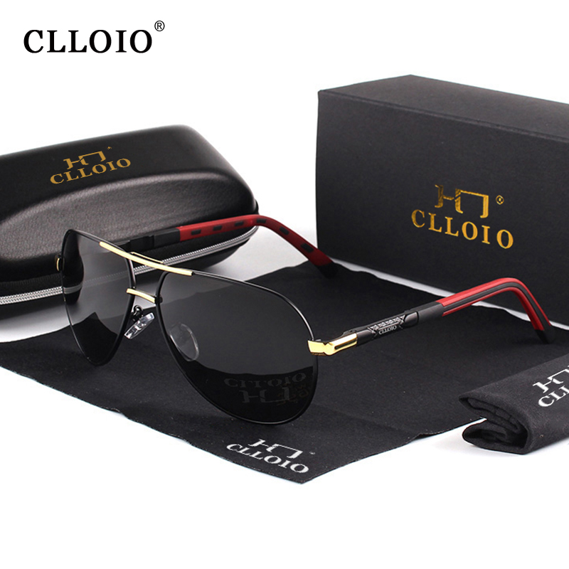 CLLOIO – lunettes de soleil polarisées en aluminium pour hommes et femmes, classiques, pour conduire, pilote, marque de styliste, Vintage