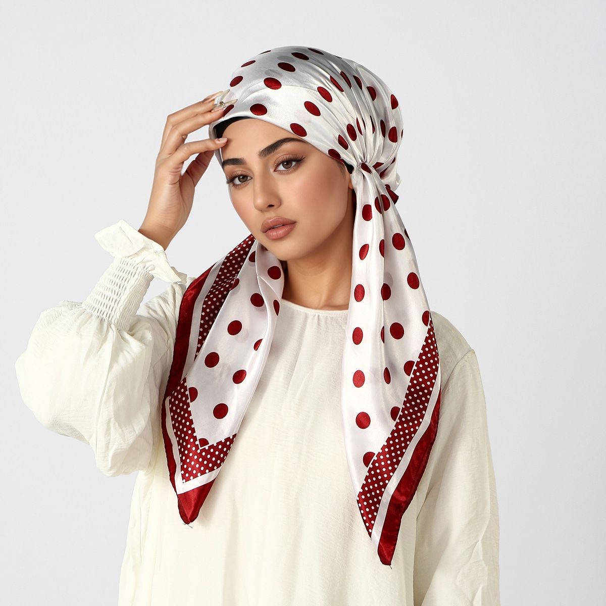 Nouveau Hijab Instantané en Satin pour Femme Musulmane, Foulard Imprimé, Bonnet Turban, Bandeau Élastique pour Dormir, Bandana
