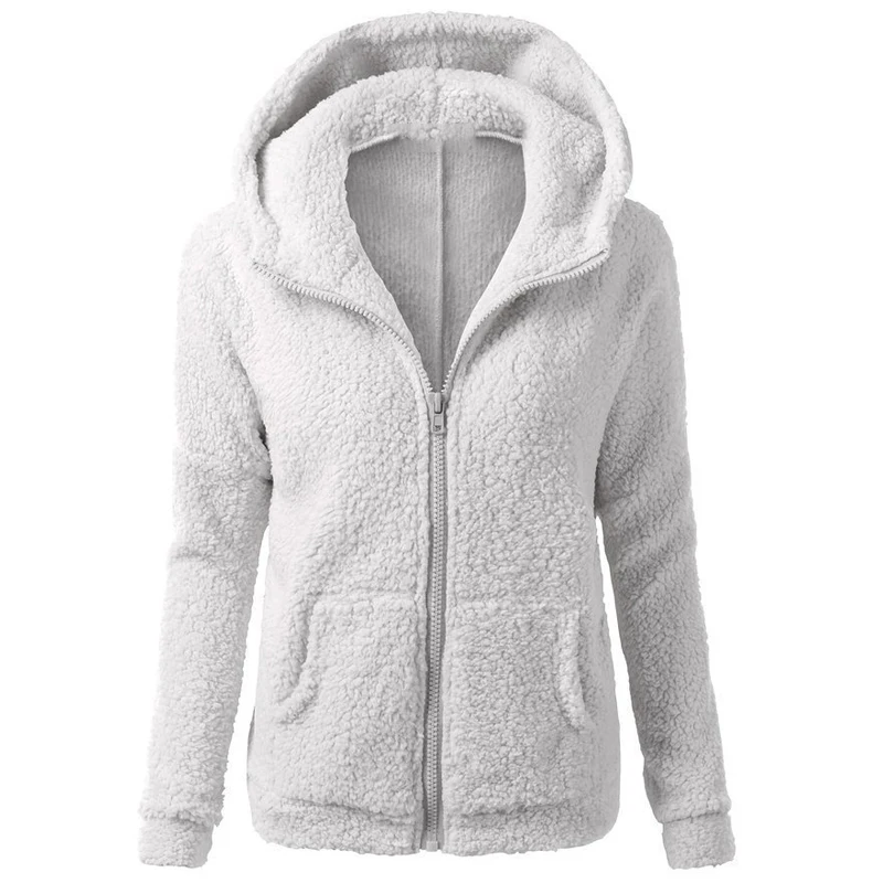 Automne hiver veste chaude femmes à capuche à capuche 2025 décontracté femme sweats à capuche Sweatershirt manteau à glissière solide doux polaire femmes manteau