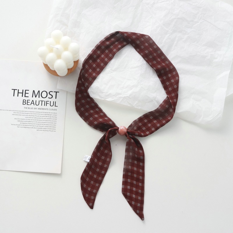 Écharpe florale marron rétro Maillard, à la mode, Style argent ancien, léger, luxe, tempérament de haute qualité, petite serviette carrée, écharpe paresseuse