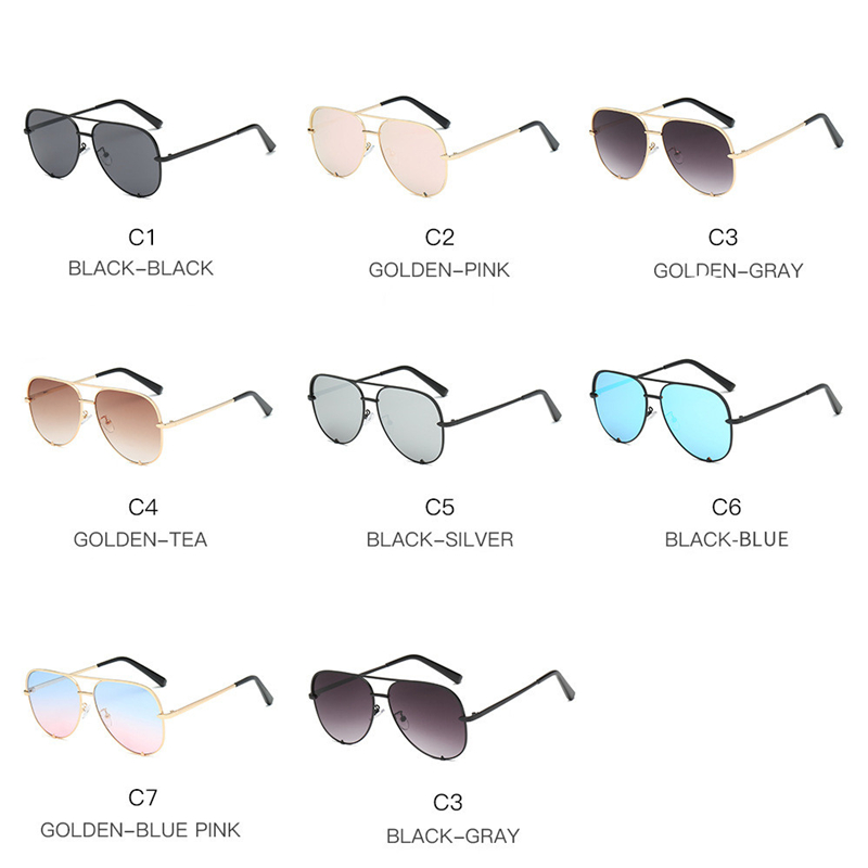 Lunettes de soleil pilote Aviation pour femmes et hommes, nuances rétro classiques dégradées, marque de luxe de styliste, 2024