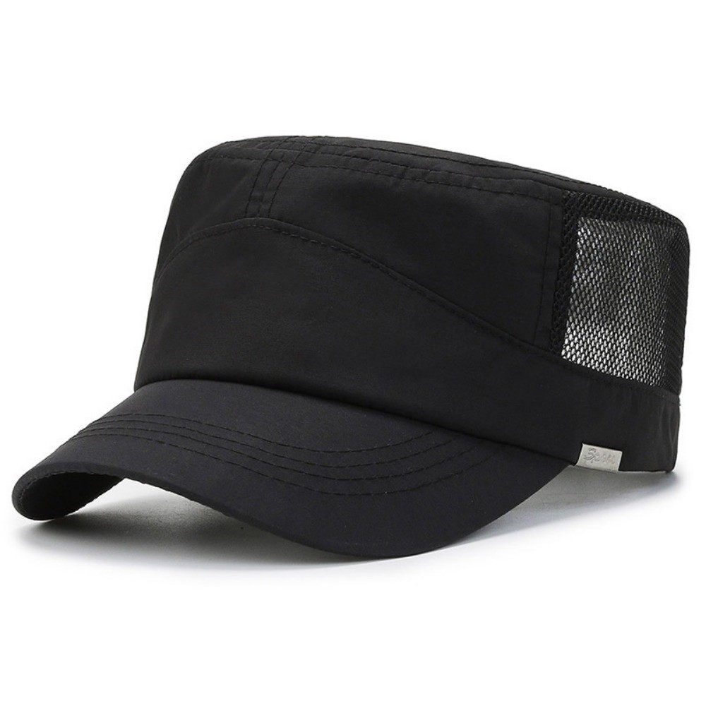 Casquette décontractée en maille à dessus plat, séchage rapide, respirante, protection solaire, légère, réglable, pour sports de plein air