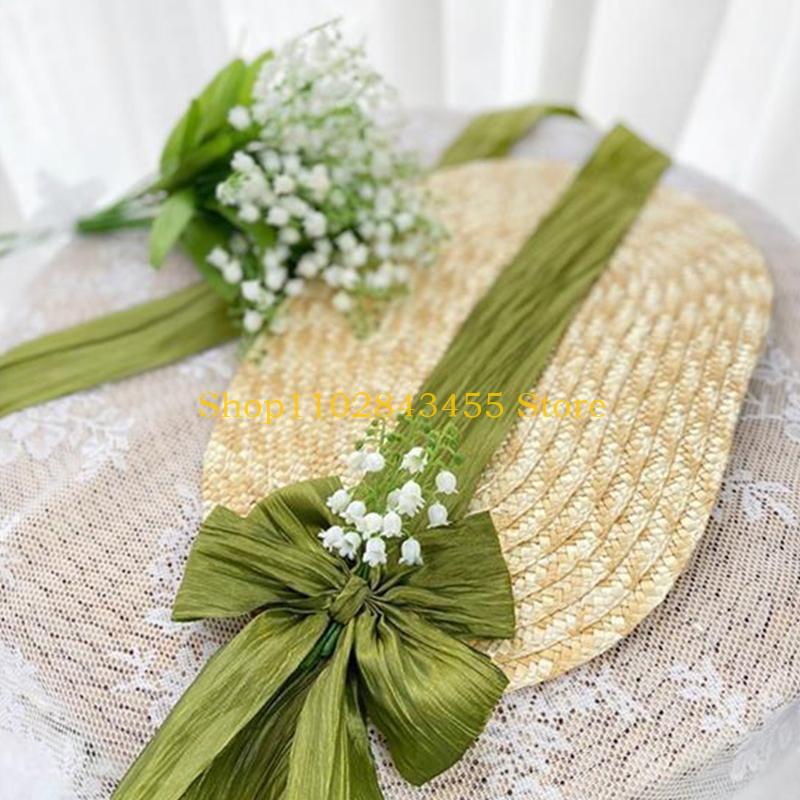 Chapeau plat soleil pour femmes, décor floral, chapeau d'été antidérapant, chapeau plage souple pour W, 49MC