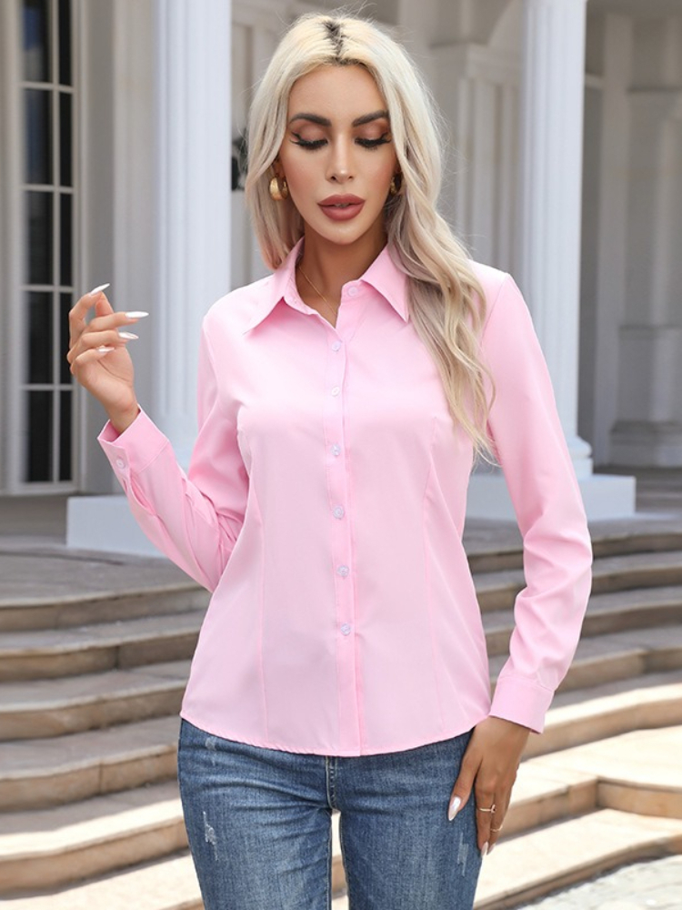 Nouvelles chemises et chemisiers élégants pour femmes printemps-été, cardigan rétro décontracté à manches longues, hauts amples pour le bureau, vêtements féminins tendance