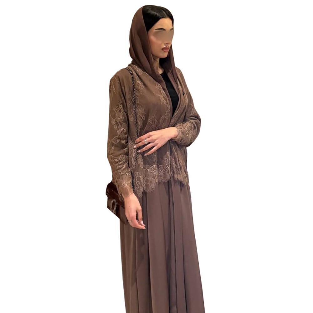 Robe Abaya pour femmes pour le Ramadan et l'Aïd, cardigan modeste, robes de soirée, caftan en dentelle, robe longue arabe, caftan marocain, Dubaï, Vestidos Jalabiya