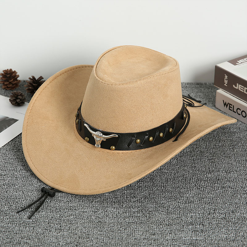 Nouveau chapeau de cowboy de style occidental pour hommes et femmes rétro chapeau de gentleman à large bord chapeau de jazz de cow-girl chapeaux de soleil à la mode d'été