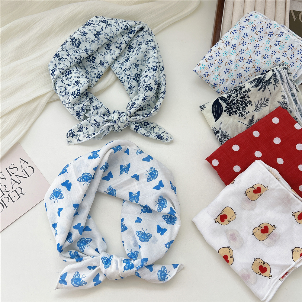55*55 cm coton bandeau carré écharpe femmes mode Bandanas tête cheveux accessoires Turban bandeau