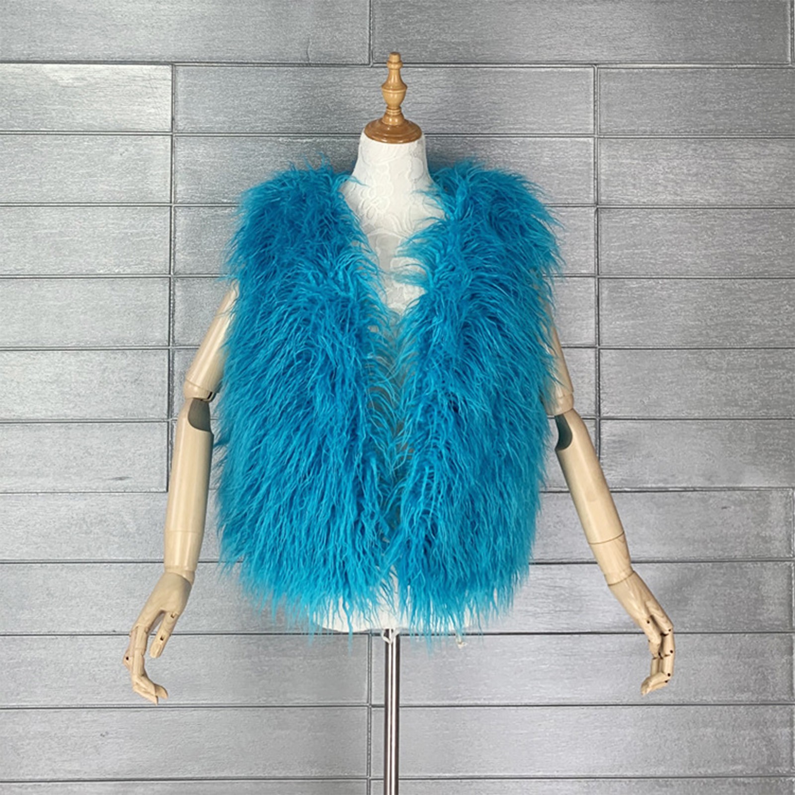 Cardigan en Fausse Fourrure pour Femme, Gilets à Crochet Avant, Vêtements d'Extérieur, Streetwear, Veste ChimJacket, Couleurs Multicolores, Automne