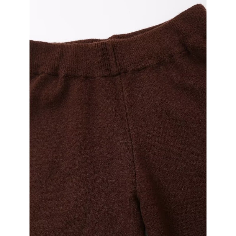 Ensemble deux pièces pour femme, décontracté, élégant, pantalon en tricot, tenues de vacances, manches longues, ensemble de tenue Y2k, automne