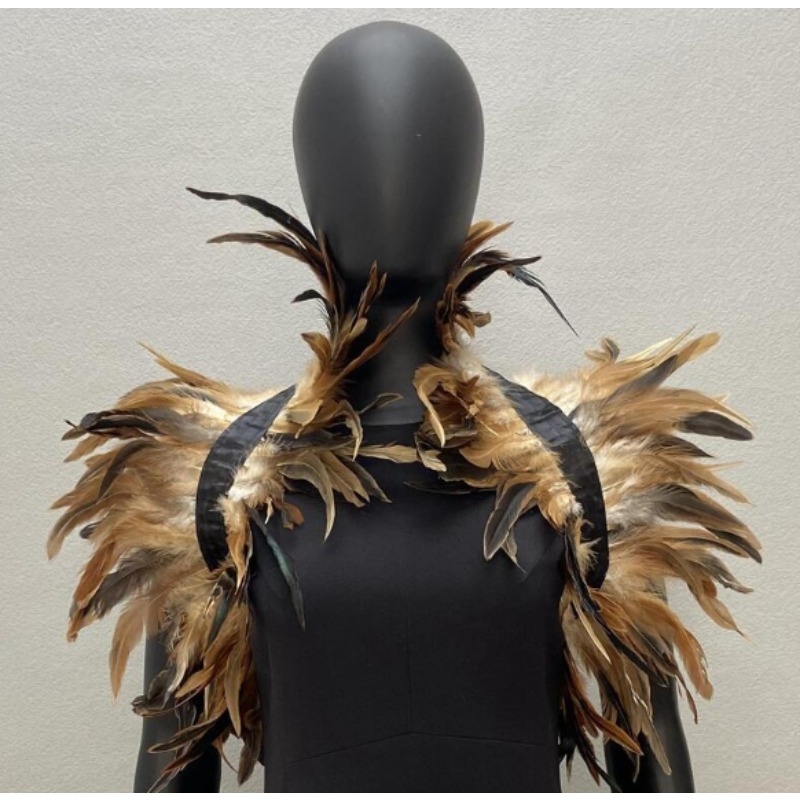 Châles robe Cape écharpe blanche fête de mariage châle turquie Y2k Cosplay plume Halloween Snood enfants Style gothique femmes fourrure