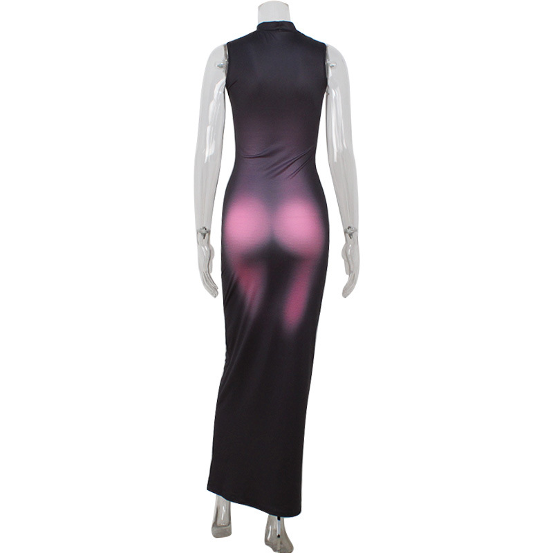 Robes à imprimé corporel pour femmes, Streetwear sexy, gaine à col rond, robes longues rondes, robes éducatives, mode féminine