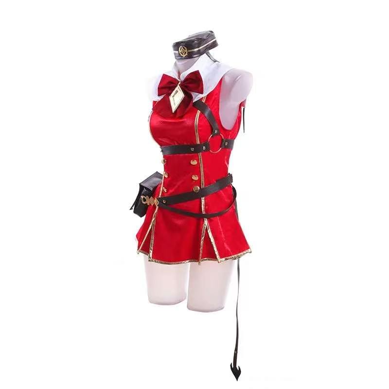 Costume de cosplay Anime Uma Musume Pretty Derby, tenue de course Gold Ship, robe rouge, perruque, accessoires, ensemble de cosplay Tracen Academy