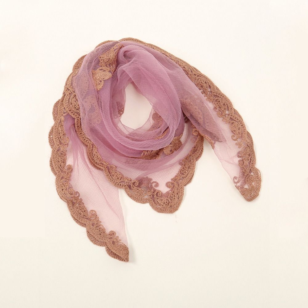 Foulard carré élégant en dentelle brodé, Foulard fin, Bandana ajouré, mouchoirs en dentelle Vintage pour femmes