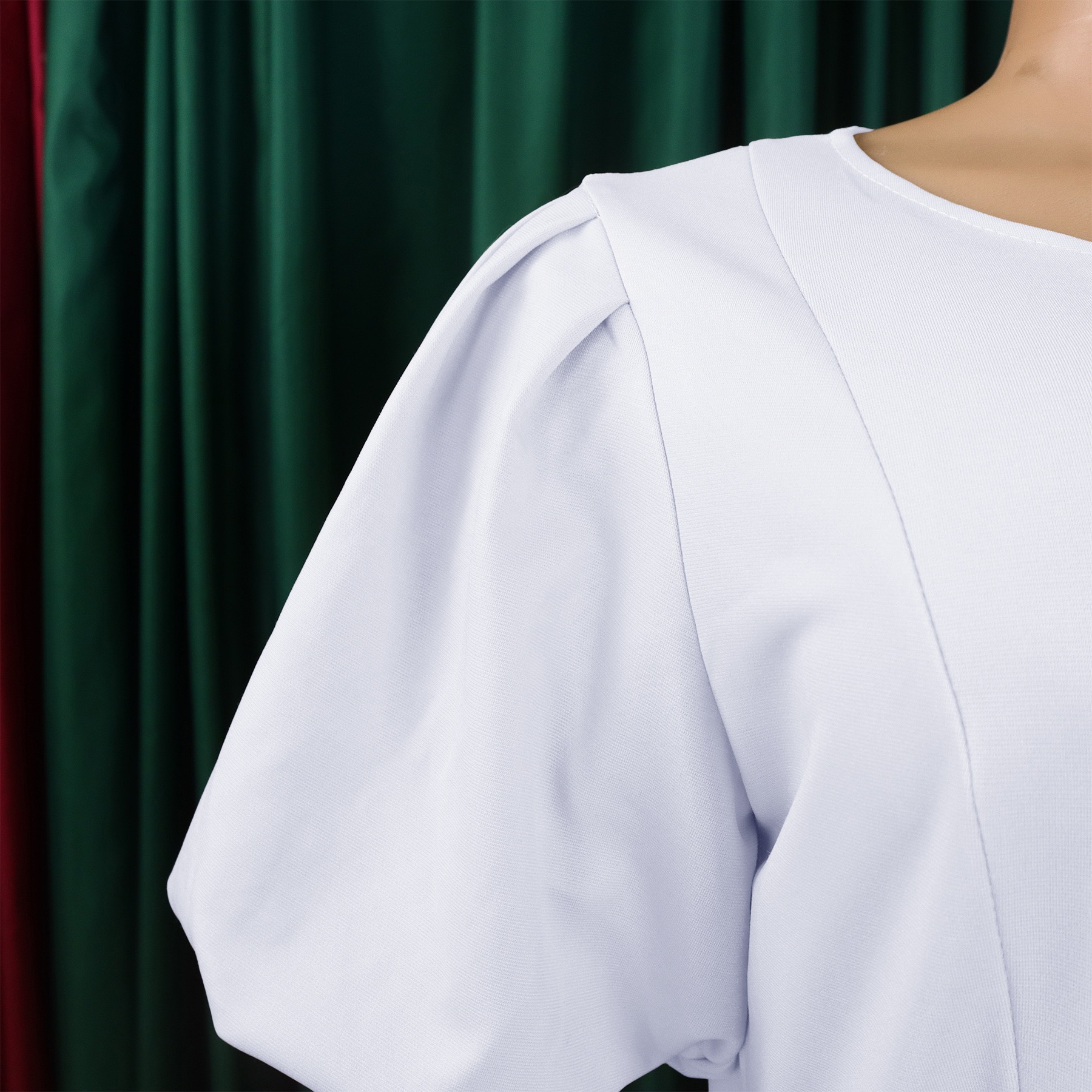 Robes africaines élégantes pour femmes, col rond, manches courtes, ceinture, taille plissée, mi-mollet, mode femme, robe de dîner pour fête d'anniversaire