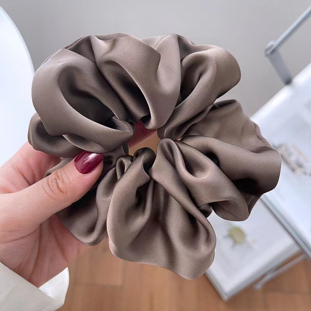 Chouchous de luxe en Satin, 3 pièces, soie douce neutre, parfaits pour les Styles quotidiens élégants, Look minimaliste, accessoires chics