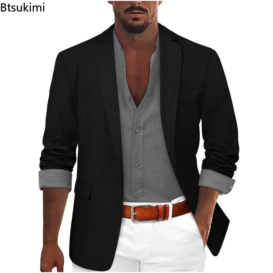 2026 Mode Vêtements Pour Hommes D'affaires Blazer Décontracté Manteaux Classique Bouton Unique Slim Fit Costume Vestes Élégant Gentleman Costume Hauts