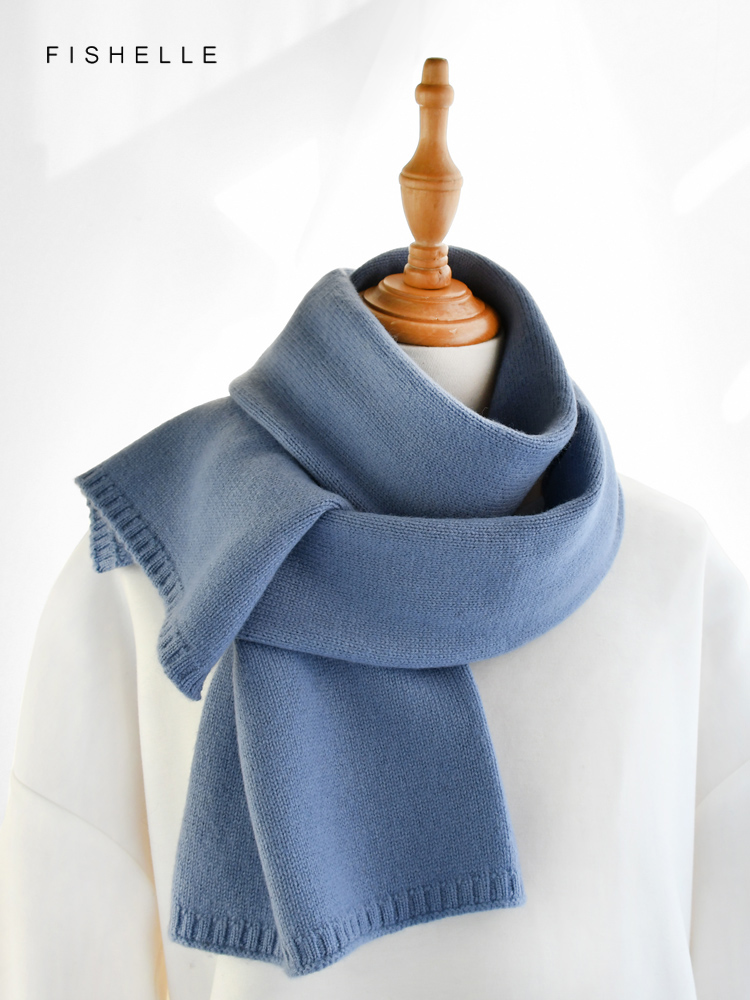 Petite écharpe tricotée en laine verte fraîche pour femmes, écharpes de luxe, monochromatique, chaud, automne, hiver, enfants, adultes, cadeaux de Noël, nouvel an