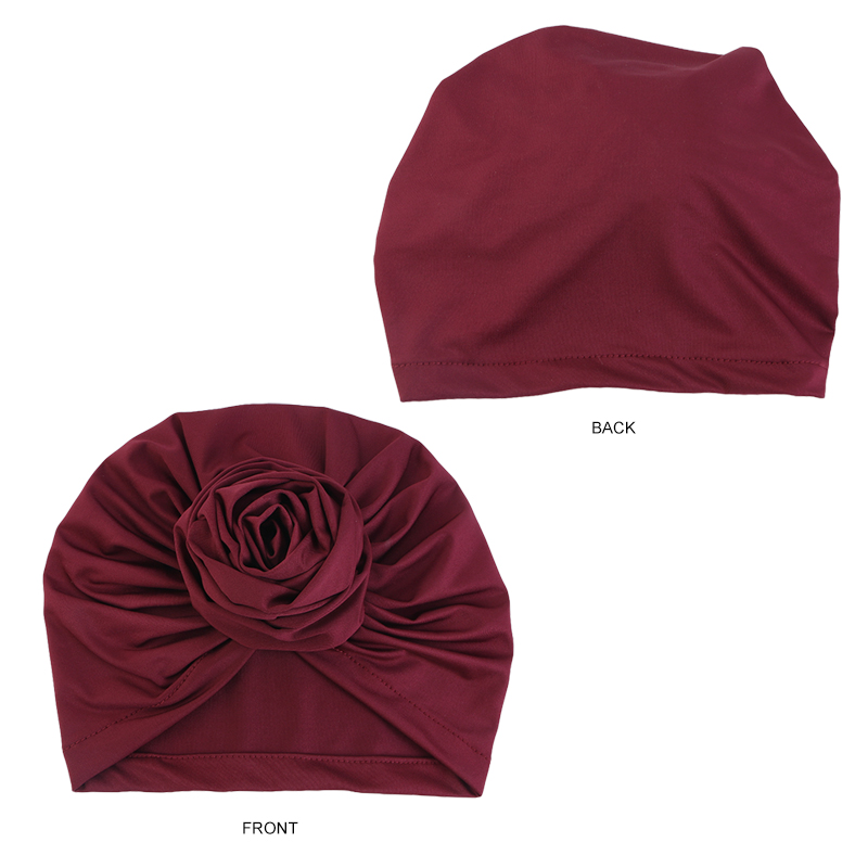 Bonnet turban à grande fleur pour femme, casquettes hijab musulmanes, bandana pour dames, bonnet chimio, chapeau africain, fête de mariage, pièce de sauna