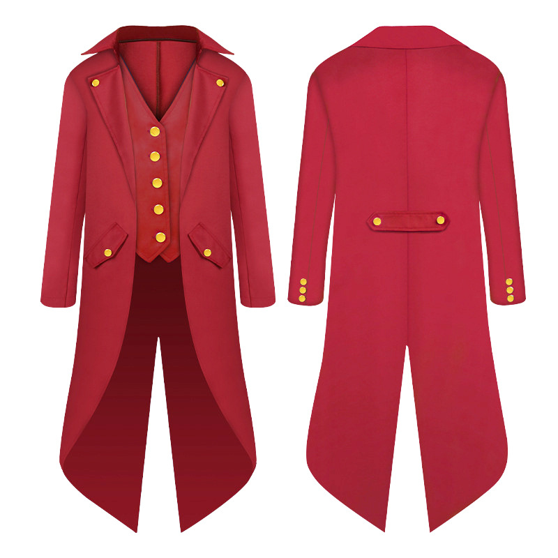 Enfant garçon Costume victorien médiéval smoking Gentlema Tailcoat gothique Steampunk Trench Coat redingote tenue pardessus uniforme pour garçon