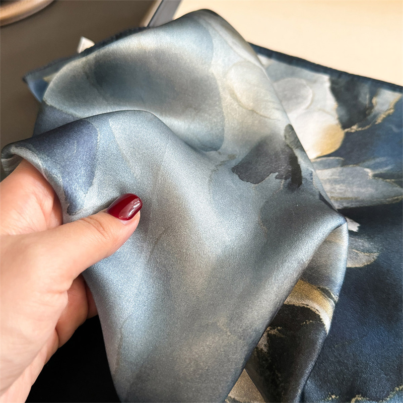 100% naturel soie mûrier écharpe femmes mode cou écharpes bureau dame cheveux Foulard foulard femme Bandana châle foulards