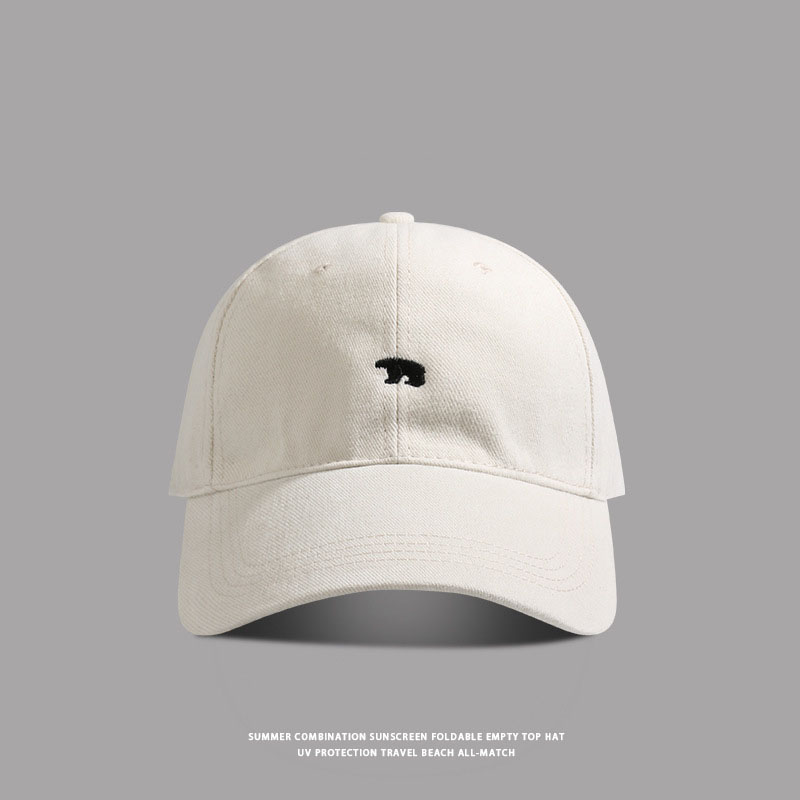 Casquette de baseball brodée ours élégant protection solaire respirant réglable idéal chapeau décontracté hommes femmes unisexe casquette de baseball