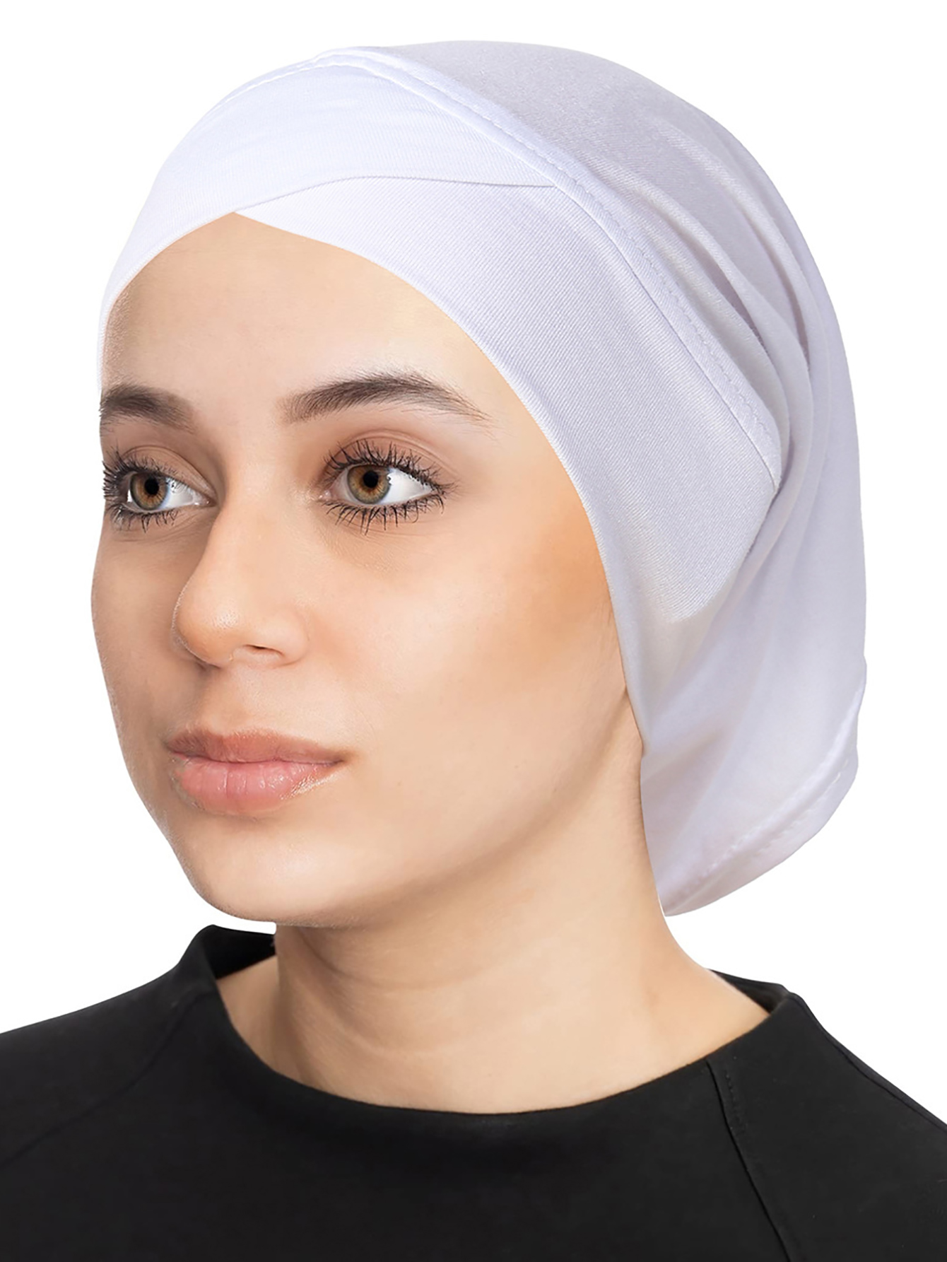 Casquettes Hijab musulmanes pour femmes, couleur unie, front croisé, Turban doux et élastique, accessoires pour vêtements islamiques