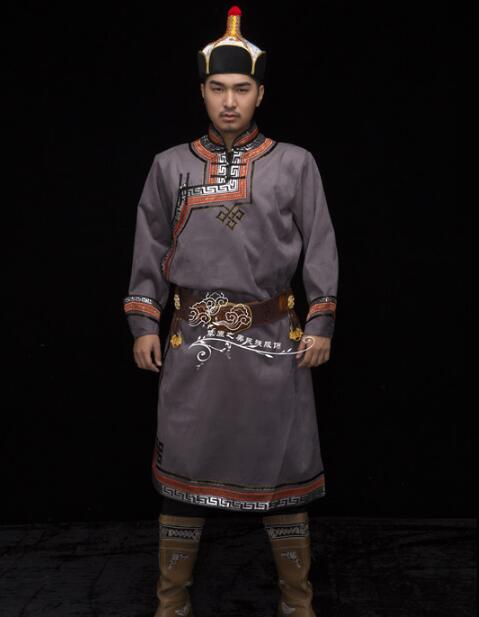 Robe mongole longue pour homme, vêtements de performance sur scène, robe chinoise, vintage, ethnique, printemps